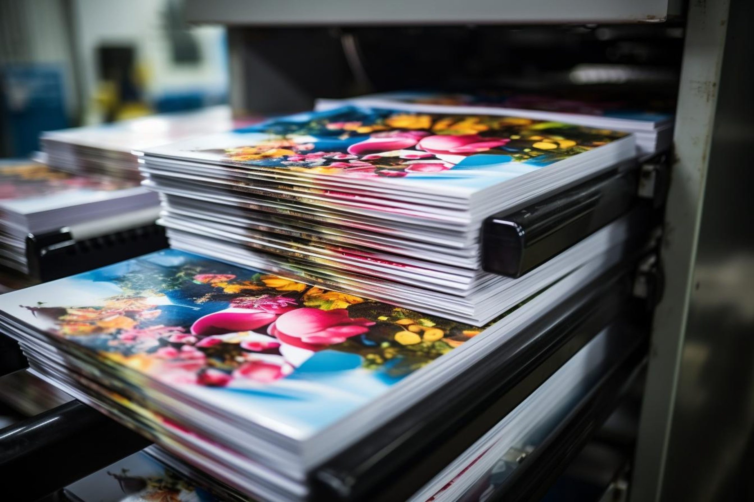 stack-magazines-with-flower-cover