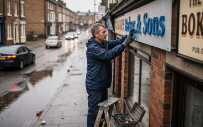 Exterior vs interior signage explained for UK businesses