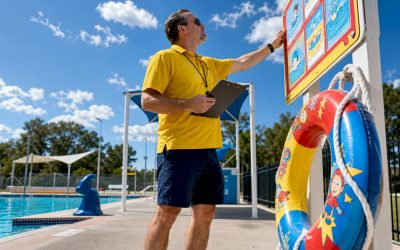 What is a poolside signage system?