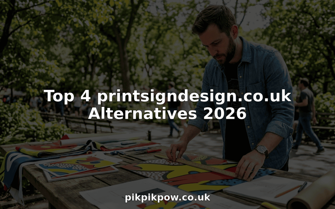 Signage designer inspecting a printed signage sample in workshop